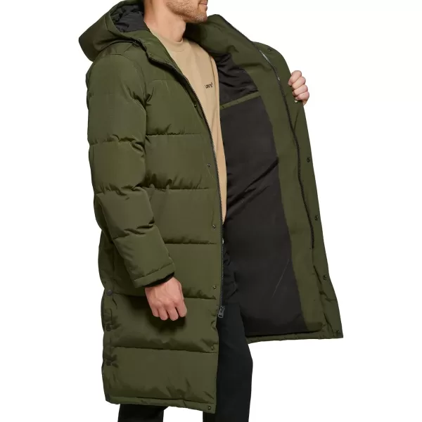 imageLevis Mens Arctic Cloth Extra Long Parka JacketOlive