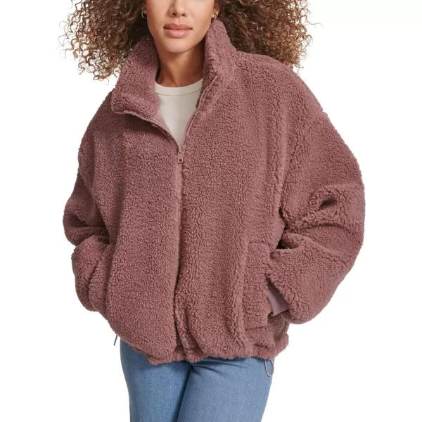 imageLevis Womens Sherpa Zip Up Teddy JacketRose Taupe