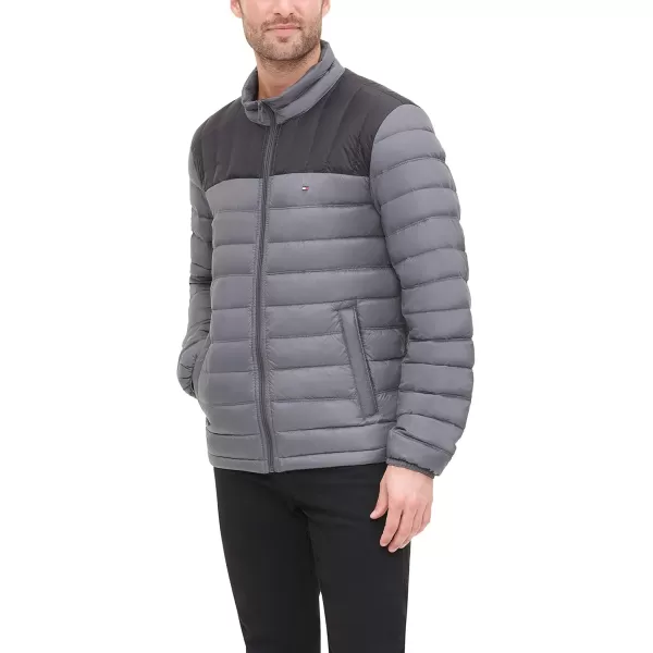 imageTommy Hilfiger Mens Packable Down Puffer JacketBlackCharcoal