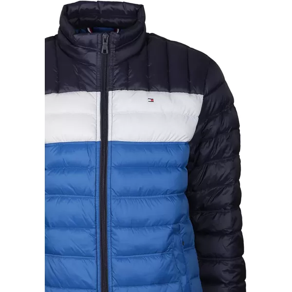 imageTommy Hilfiger Mens Packable Down Puffer JacketRoyal Blue Color Block