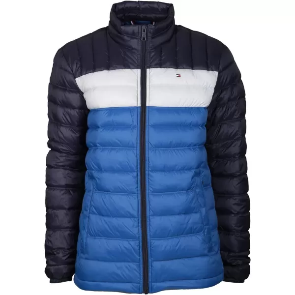 imageTommy Hilfiger Mens Packable Down Puffer JacketRoyal Blue Color Block