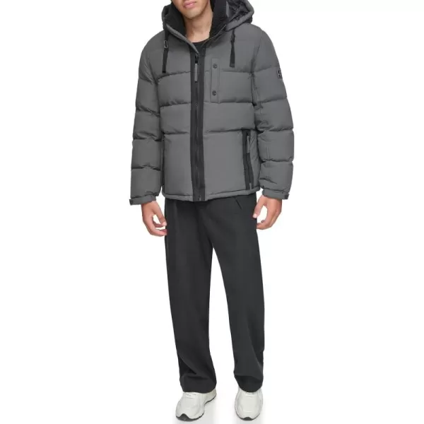 imageAndrew Marc Mens MidLength Puffer JacketCharcoal Hubble