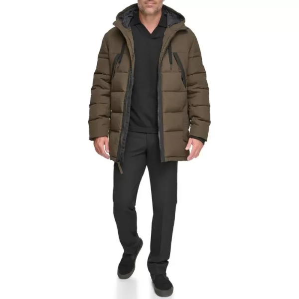 imageAndrew Marc Mens MidLength Puffer JacketOlive Hubble