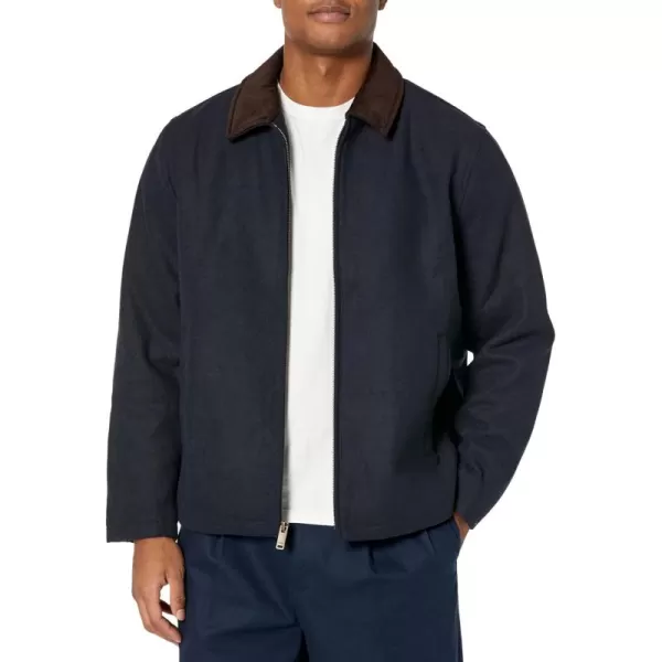 imageDOCKERS Mens Wool Blend Zip Up Jacket with Quilted BibNavy Without Bib