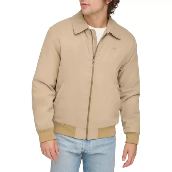 imageDockers Mens Micro Twill Golf Bomber Jacket Standard and Big ampamp TallHarvest Gold Filled