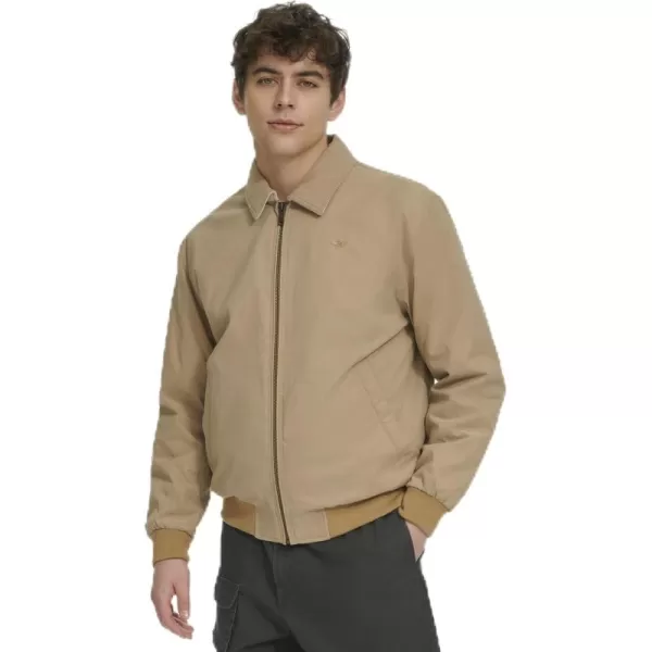 imageDockers Mens Micro Twill Golf Bomber Jacket Standard and Big ampamp TallHarvest Gold Unfilled