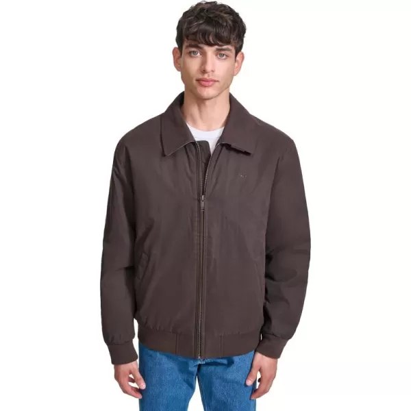 imageDockers Mens Micro Twill Golf Bomber Jacket Standard and Big ampamp TallMolasses Filled