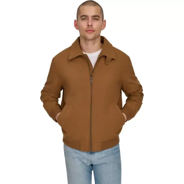 imageDockers Mens Micro Twill Golf Bomber Jacket Standard and Big ampamp TallMoroccan Brown Filled