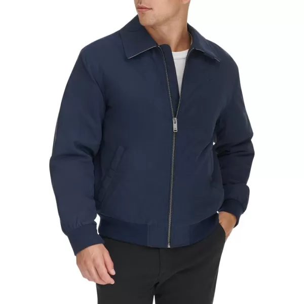 imageDockers Mens Micro Twill Golf Bomber Jacket Standard and Big ampamp TallNavy Filled