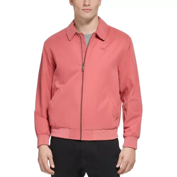 imageDockers Mens Micro Twill Golf Bomber Jacket Standard and Big ampamp TallRed