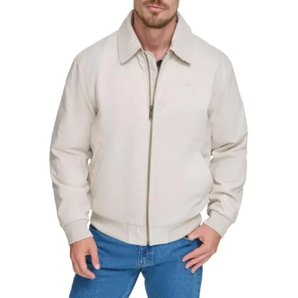 imageDockers Mens Micro Twill Golf Bomber Jacket Standard and Big ampamp TallSahara Khaki Filled