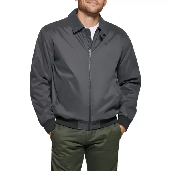 imageDockers Mens Micro Twill Golf Bomber Jacket Standard and Big ampamp TallSteel Filled