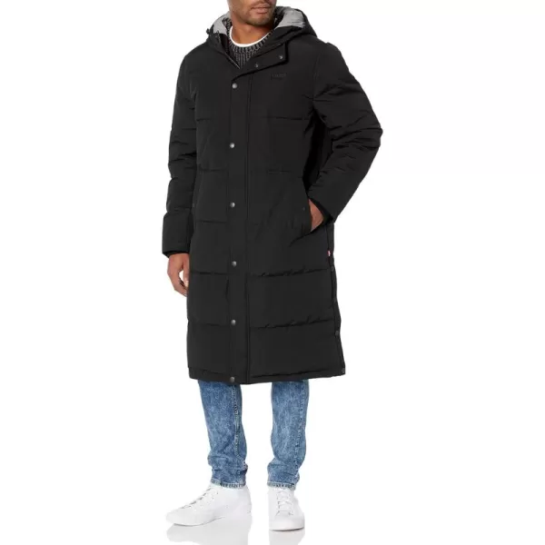 imageLevis Mens Arctic Cloth Extra Long Parka JacketBlack