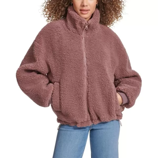 imageLevis Womens Sherpa Zip Up Teddy JacketRose Taupe