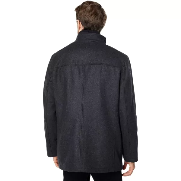 imageCole Haan Mens Wool Melton Coat with Nylon BibCharcoal