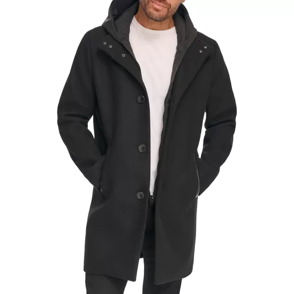 imageKenneth Cole Mens Melton Walker with Pu Trim and Hooded BibBlack