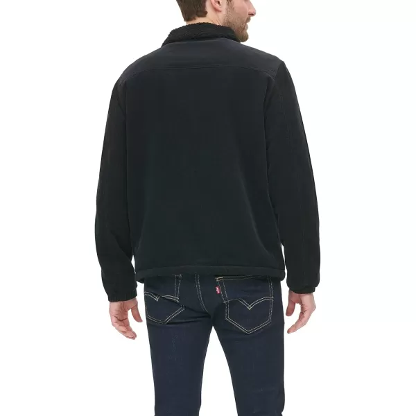 imageLevis Mens Corduroy Sherpa Lined Trucker JacketBlack Corduroy
