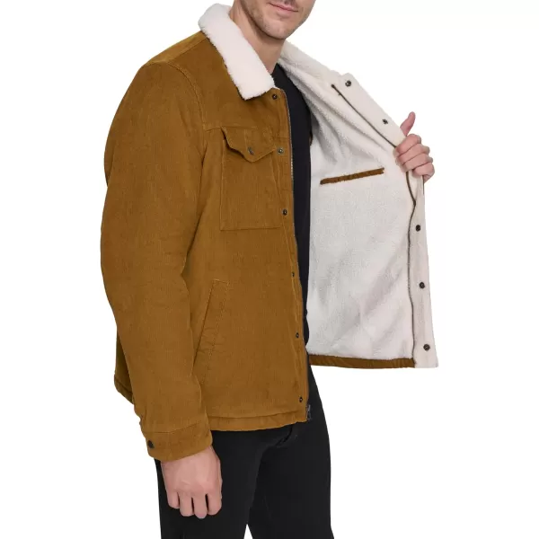 imageLevis Mens Corduroy Sherpa Lined Trucker JacketBrown Corduroy