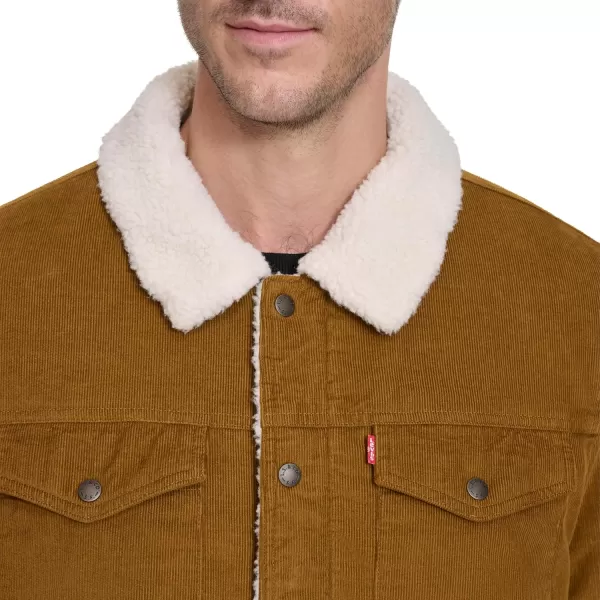 imageLevis Mens Corduroy Sherpa Lined Trucker JacketBrown Corduroy