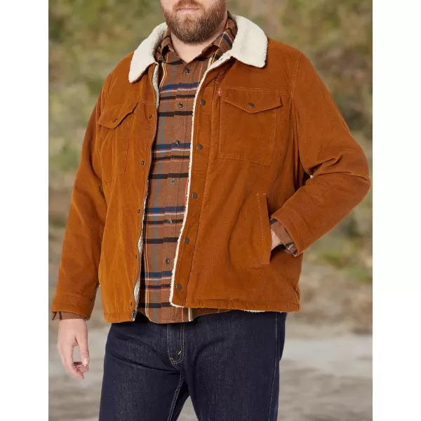 imageLevis Mens Corduroy Sherpa Lined Trucker JacketBrown Corduroy