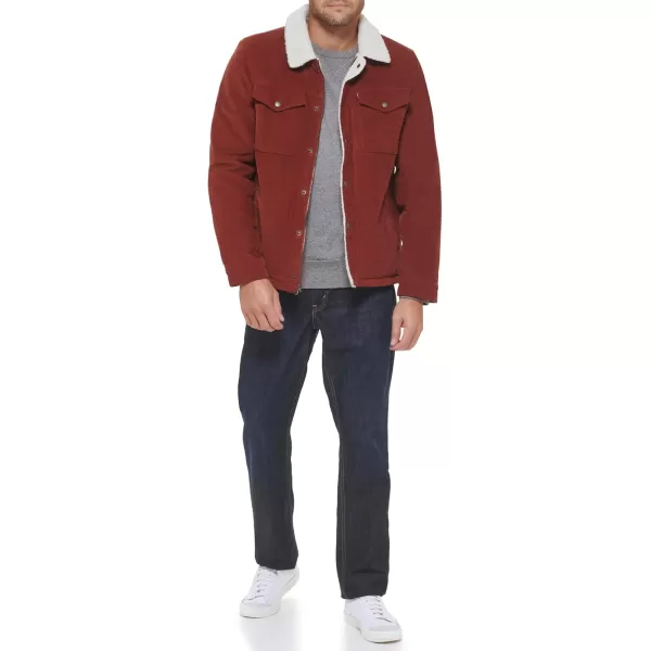 imageLevis Mens Corduroy Sherpa Lined Trucker JacketRust Corduroy