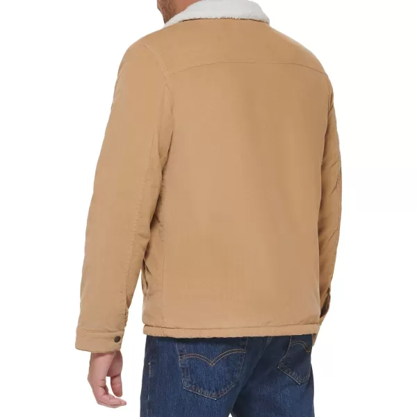 imageLevis Mens Corduroy Sherpa Lined Trucker JacketTan Corduroy