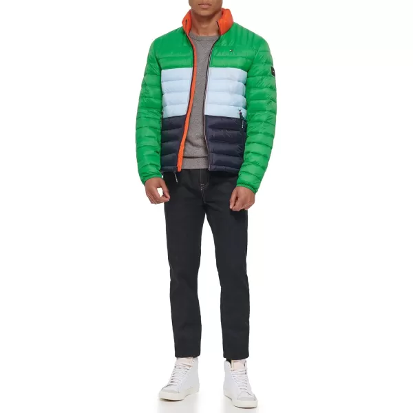 imageTommy Hilfiger Mens Legacy Ultra Loft Lightweight Packable Puffer Jacket Standard and Big ampamp TallApres Ski Colorblock