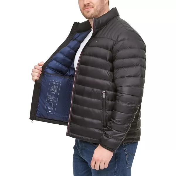 imageTommy Hilfiger Mens Legacy Ultra Loft Lightweight Packable Puffer Jacket Standard and Big ampamp TallBlack