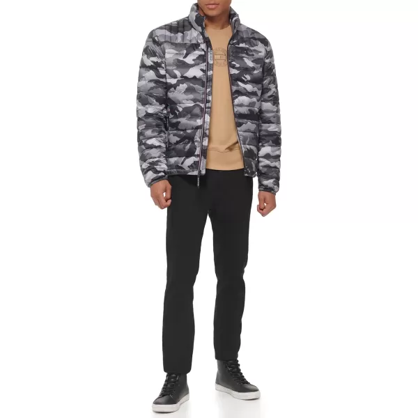 imageTommy Hilfiger Mens Legacy Ultra Loft Lightweight Packable Puffer Jacket Standard and Big ampamp TallGrey Camouflage