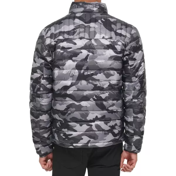 imageTommy Hilfiger Mens Legacy Ultra Loft Lightweight Packable Puffer Jacket Standard and Big ampamp TallGrey Camouflage