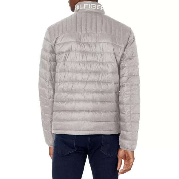 imageTommy Hilfiger Mens Legacy Ultra Loft Lightweight Packable Puffer Jacket Standard and Big ampamp TallHeather Cement