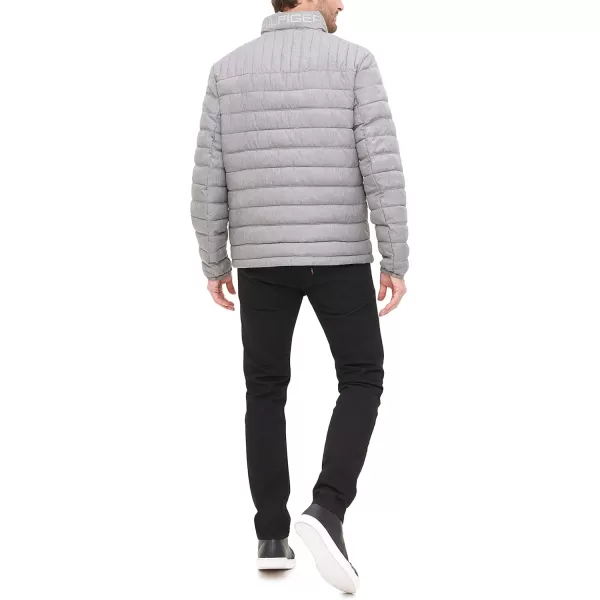 imageTommy Hilfiger Mens Legacy Ultra Loft Lightweight Packable Puffer Jacket Standard and Big ampamp TallHeather Cement