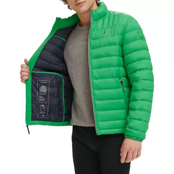 imageTommy Hilfiger Mens Legacy Ultra Loft Lightweight Packable Puffer Jacket Standard and Big ampamp TallJelly Bean Green