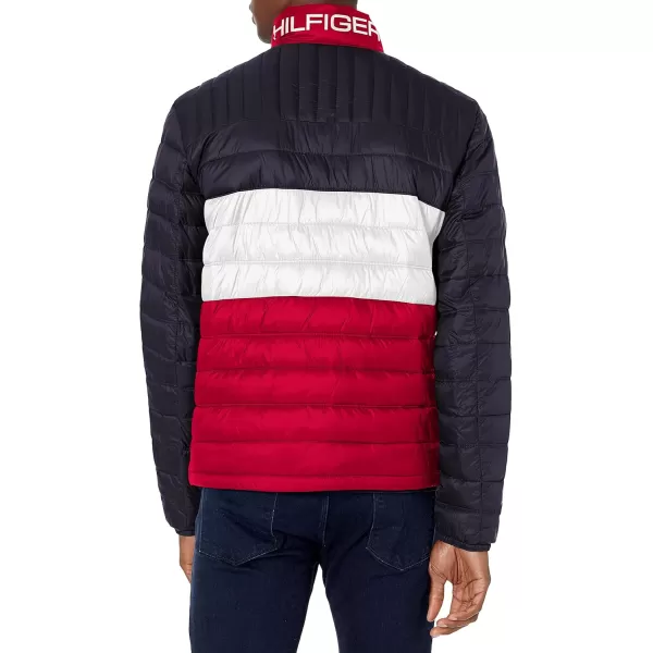 imageTommy Hilfiger Mens Legacy Ultra Loft Lightweight Packable Puffer Jacket Standard and Big ampamp TallMidnightWhiteRed