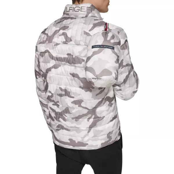 imageTommy Hilfiger Mens Legacy Ultra Loft Lightweight Packable Puffer Jacket Standard and Big ampamp TallWhite Camouflage