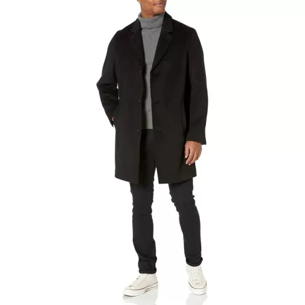 imageCole Haan mens Wool Plus Topper Button Front CoatBlack