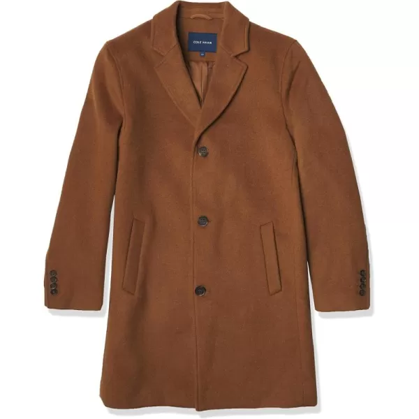 imageCole Haan mens Wool Plus Topper Button Front CoatCamel