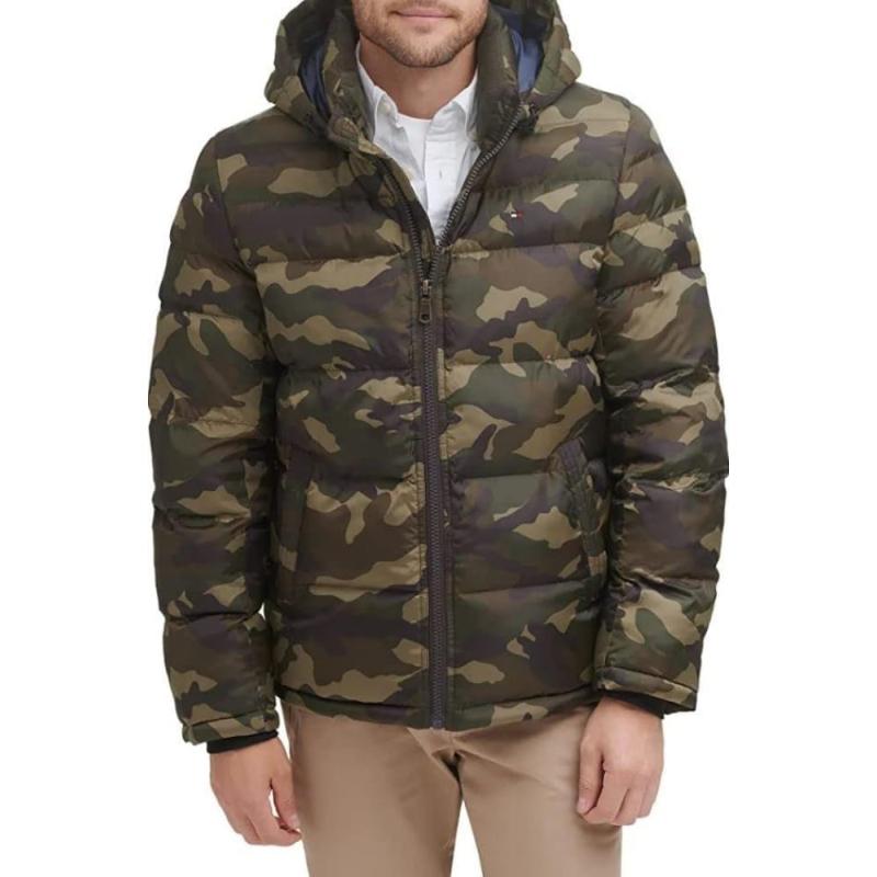 imageTommy Hilfiger Mens Down Alternative Hooded Puffer Jacket Standard and Big ampamp TallCamouflage