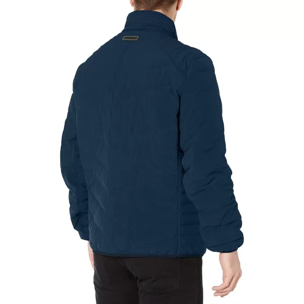 imageAndrew Marc Mens Packable Puffer JacketChevron Quilt Ink