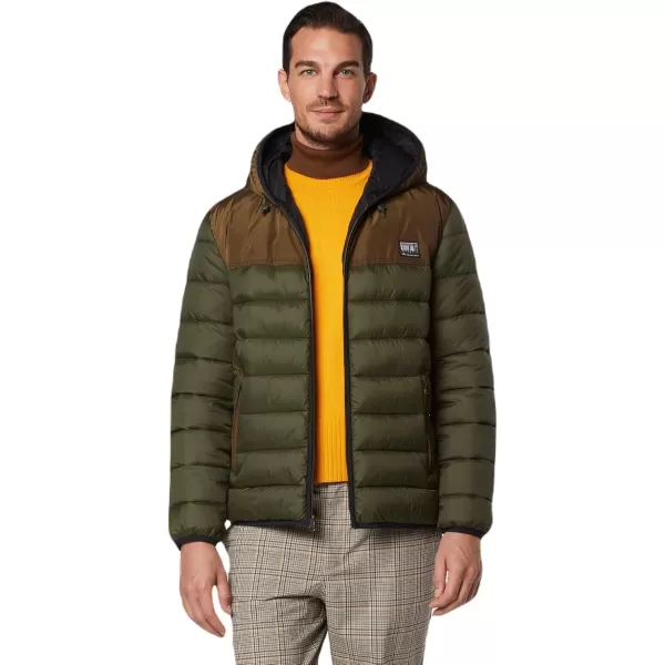 imageAndrew Marc Mens Packable Puffer JacketColor Block Forest