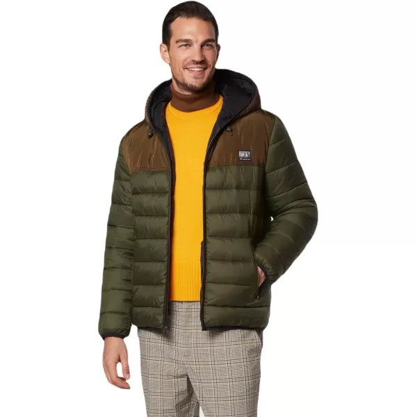 imageAndrew Marc Mens Packable Puffer JacketColor Block Forest