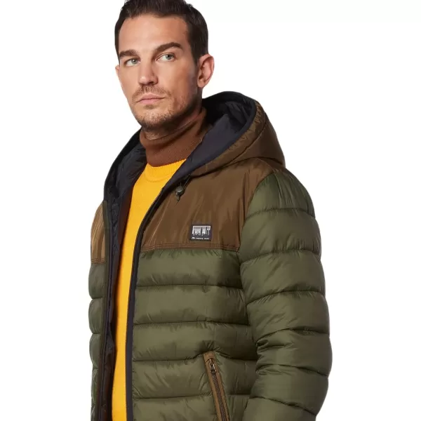 imageAndrew Marc Mens Packable Puffer JacketColor Block Forest