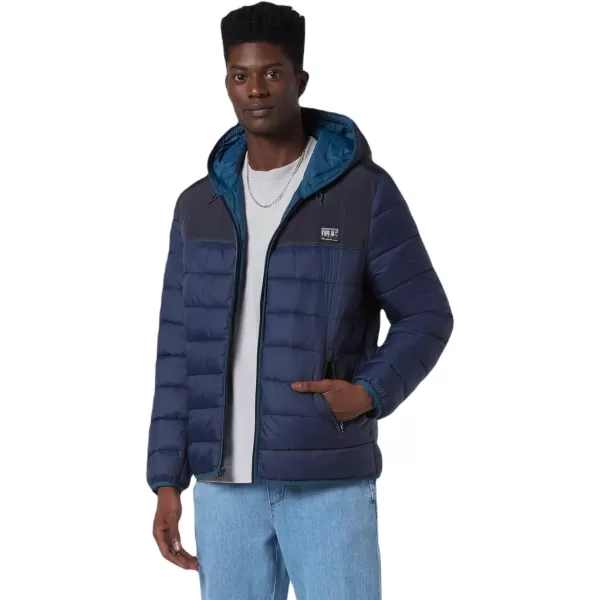 imageAndrew Marc Mens Packable Puffer JacketColor Block Ink