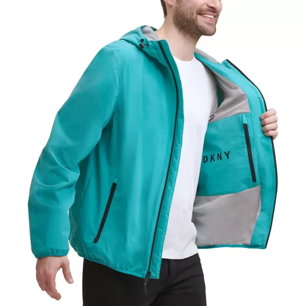 imageDKNY Mens Softshell Zip Up JacketBlueGreen