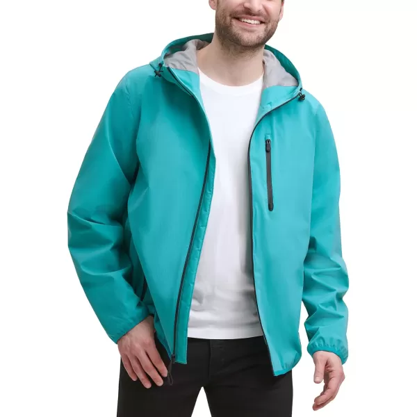 imageDKNY Mens Softshell Zip Up JacketBlueGreen