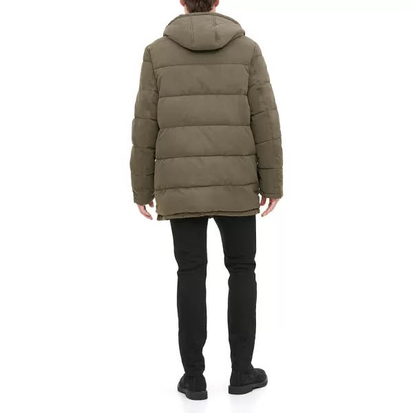 imageDOCKERS Mens Micro Twill Long Hooded ParkaOlive