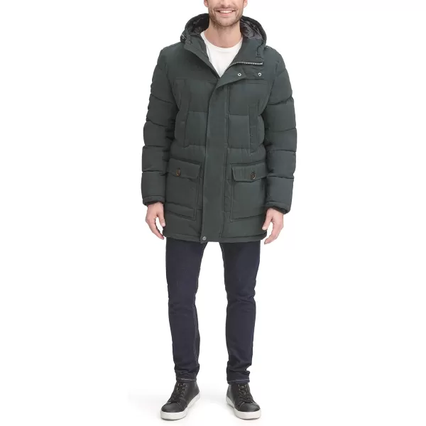 imageDOCKERS Mens Micro Twill Long Hooded ParkaTimber Green