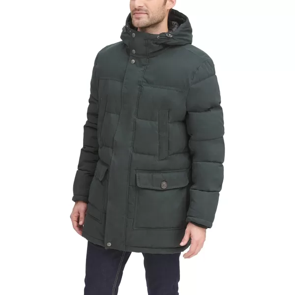 imageDOCKERS Mens Micro Twill Long Hooded ParkaTimber Green