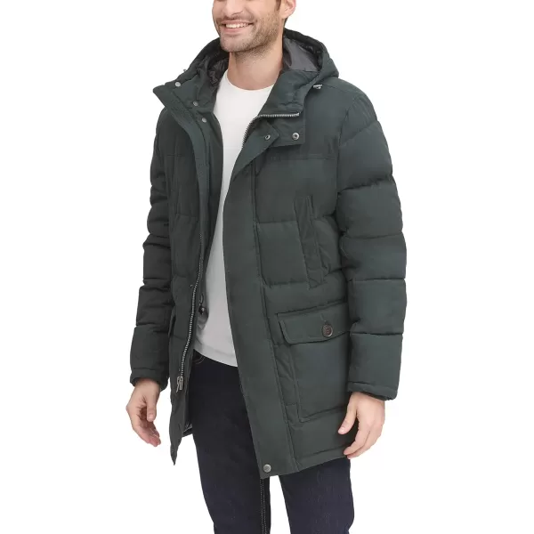 imageDOCKERS Mens Micro Twill Long Hooded ParkaTimber Green