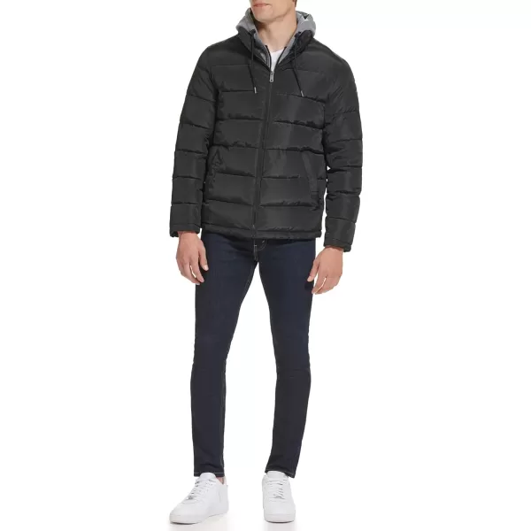 imageKenneth Cole Mens Puffer JacketHorizontal Quilted Black